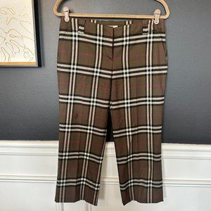 Burberry London Vintage Nova Check Women's Wool Trousers - Size UK8 / US6